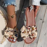 Women's Summer Bohemian Clip Toe Flip Flops Non-Slip Flat Slippers Beach Shoes House Bathroom Non-Slip Shoes Slides