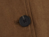 Foridol Turn Down Collar Brown Autumn Jacket for Women Casual Single Breasted Long Coat Jacket Female Winter Jacket Back Slit