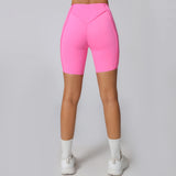 Yoga Shorts Women Fitness Shorts V-shaped Waist Running Cycling Shorts Breathable Sports Leggings Workout Gym Shorts