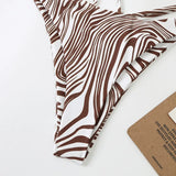 sexy zebra print micro mini bikini halter string triangle swimwear thong swimsuit women biquini bikini set bathing suits