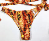 Sexy Two Piece Swimsuit Swimwear Women Short Sleeve Leopard Print Bikinis Set Bathing Suit Beachwear 2026 Maillot De Bain Femme