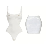 2026 2Pcs Sexy Women One Piece Swimsuit Female Swimwear Solid Biquini High Cut Monokini Push Up Swim Suits Bathingsuit Beachwear