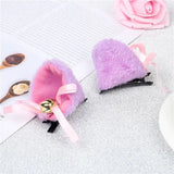 Lolita Bells Cat Ear Hair Clips Fur Headwear Anime Hairpins Headdress Cosplay Hairclip Headsband Party Costume Hair Accessories