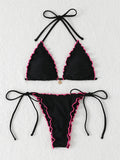 Sexy Triangle Micro Bikini 2026 Women Swimsuit Two-pieces Swimwear for Female Beach Wear Lace Up Bikinis Sets Thong Bathing Suit
