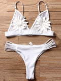 3D Flower Wrinkled Crinkled Bikini 2026 Women Bikinis Female Brazilian Swimwear Two pieces Swimsuit Bikini Set Bathing Suit Swim