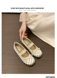 Polka Dot Women Ballet Flats Comfortable Round Toe Elastic Band Shoes Street Style Soft Sole Ladies Eelgant Wedding Dress Shoes