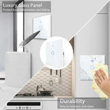 Wifi Smart Light Switch EU 1/2/3Gang Touch Light Switch No Neutral Wire Wall Light Switches Works with Tuya Smart Life App Alexa