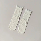 Women's Mid-Tube Cotton Yoga Sports Socks Summer Non-Slip Solid Color Breathable Anti-Fungus Fitness Edge Pure Cotton Socks