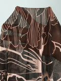 2026 Printed Mesh Swimsuit One Piece & Beach Dress Long Sleeves Swimwear Women Bathing Swimming Swim Suit Padded Beachwear