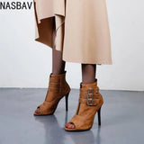 NASBAVI NEW Leather Sexy Dance Shoes Women Indoor Special Soft-soled Jazz Modern Tango Dance High Top Boots Women's Latin Shoes