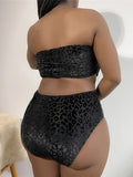 0XL - 4XL New Leopard Bikini Plus Size Large Size Swimwear Women Swimsuit Female Two-pieces Bikini set Bather Bathing Suit K3977