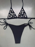 Sexy Brozing Diamond Bikini 2026 Women Luxury White Push Up Bandage Thong Swimsuit Summer Bathing Suit Micro Swimwear Biquini