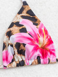 XS - L Floral Leopard Printed Halter Bikini Women Swimwear Female Swimsuit Two-pieces Bikini set Bather Bathing Suit Swim Lady