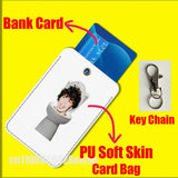 J-Jack Champion American Actor For ID Clips Credit Bank Bag Bus Meal Card Holder Cover Pocket Decoration Keychain