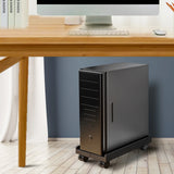 Adjustable Mobile CPU Stand, Ventilated Computer Tower Stand PC Tower Stand with 4 Caster Wheels Fits Most PC, Under Desk Holder