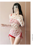New Swimsuit Women's Split Three Piece Set Covers The Belly and Looks Slimmer, Gathers Small Breasts, Ins Style Hot Spring Bath