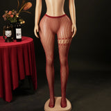 Leggings Lace Fishnet Stockings High Socks Sexy One-piece Pantyhose Striped Jacquard Tight-Fitting Solid Color Pantyhose YMWS