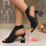 Fish Mouth Open Toe Fashion Casual High Heel Sandals for Women 2026 Summer New Comfortable Versatile Shallow Mouth Elegant Pumps