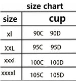 Sexy and comfortable plus-size bra without underwire summer thin full coverage anti-sagging adjustable underwear set 4XL