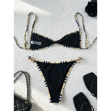 XS - L 2026 Printed Polka Dot Bikini Female Swimsuit Women Swimwear Two-pieces Bikini Set Plaid Bather Bathing Suit Swim V8039