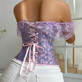 Lace Strap Court Style Shaping Top Tummy Control Waist Cincher Outerwear Trendy Shaping Slimming Tight Fishbone Underwear AYPC