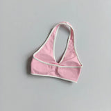 Shockproof Breathable Sports Bra Halter Neck Vest with Chest Pad for Gym Running Yoga Pilates Training Fitness Back Beauty