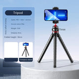BSLIUFANG 2026 new Flexible Octopus Tripod 2in1 Design Tripod With Phone Holder Side Cold Shoe 1/4'' Screw for Phone Camera DSLR