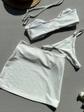 3 Pieces Starfish Thong Bikinis 2026 Solid Swimwear Female Sexy Solid Swimsuit Women & Beach Skirt Bathing Swimming Swim Suit