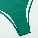S - XL Sexy Female Swimsuit High Waist Bikini Women Swimwear Two-Pieces Bikini Set Bather Ribbed Bathing Suit Swim Lady V2375