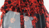 Ahagaga 2025 Summer Fashion Women's Straps Dresses Print Asymmetrical Chiffon Floral Streetwear Skinny Trailing Yk2 Vestidos