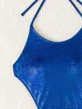 New Long Sleeve G String Diamond Bikini Female Backless Swimwear One Piece Swimsuit Women Monokini Sexy Bather Bathing Suit Swim