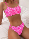 2025 Strappy Bikini Set Sexy Swimsuit Women Leopard Padded Swimwear Female Bathers Bathing Swimming Swim Suit Beachwear