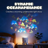 Ocean Projector LED Night Light 360° Rotating Projector Light USB Powered Dynamic Atmosphere Lamp for Living Room Bedroom Gifts