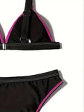 ZTVitality Sexy Push Up Bikini Set Women's Swimsuit Padded Bra Patchwork Swimwear Summer Beachwear Bathing Suit 2024 New Biquini