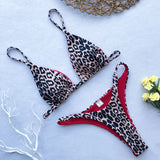 DEKA Leopard Mini Micro Bikini Set Printed Halter Swimwear Women Brazilian Female Swimsuit Two-piece Bather Bathing Suit Swim