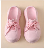 2026 New Leisure Platform Clogs For Women Men Summer Street House Shoes Soft EVA Lace-up Style Slippers Couples Beach Sandals