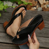 2025 New Gold High Heels Flip Flops Women Outdoor Clip Toe Thick Heeled Sandals Woman Lightweight Plus Size Summer Slippers 43