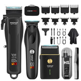 Hair Clippers for Men Professional Cordless Barber T-Blade Beard/Hair Trimmer Set Electric Razor Foil Shaver Nose Men's Hair Cut