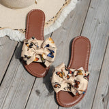 Women's Summer Bohemian Clip Toe Flip Flops Non-Slip Flat Slippers Beach Shoes House Bathroom Non-Slip Shoes Slides