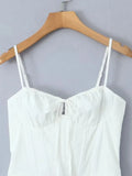 Foridol Lace Up Mini Summer Dress Sundress Women Spaghetti Strap Sexy Short White Beach Vestidos Fishbone Party Club Dress 2025