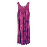 Mini Dress Floral Printed Lace Stitching O-Neck Sleeveless Women Summer Loose Tank Dress