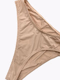 Simple, Smooth, Seamless, Solid Color, Mid-Low Waist Briefs for Women, Summer Ice Silk Women's Underwear, Pure Cotton Crotch