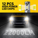 AUXITO 120W LED Headlight Kit 22000LM H11 H9