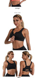 New Sports Bra Women Front Zipper Push Up Gym Jogging Crop Top More Size Tops Yoga Fitness Shockproof Vest Sport Bras for Women