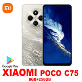 XIAOMI POCO C75 fashion smart phone 8GB+256GB ram and storage/5000mah battery capacity/side fingerprint/facial recognition/GPS