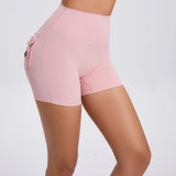 Peach Butt Fitness Shorts Women's Exercise Three-Quarter Pants Cargo Air Dry Pocket Yoga Tight Lift Summer