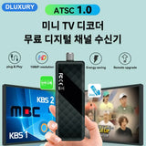 DLUXURY Digital Converter Box for TV, Mini ATSC Tuner [Hidden Behind TV], Watch & Record Free Over-The-Air Channels