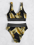 Sexy Mesh Tape Bikini 2026 Women High Waist Swimsuit Printed Swimwear Female Lady Bathing Suit Swimming Summer Beachwear