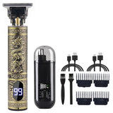 T9 Vintage Men's Electric Hair Clipper Beard Trimmer/Rechargeable Hair Cutting Machine With Nose Hair Trimmer Kit Boyfriend Gift