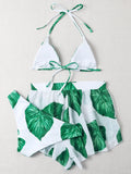 3 Pieces Tropical Bikini 2026 Women & Cover Up Shorts Swimwear Female Triangle Swimsuit Beachwear Bathing Swimming Suit Summer